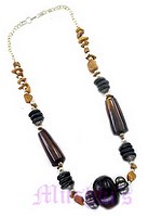 Single Row Resin/Agate Necklace - click here for large view